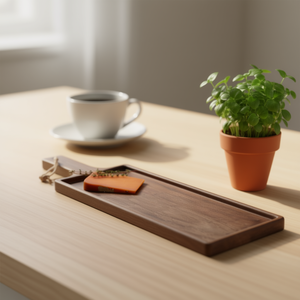 ถาดเสิร์ฟไม้ทนทานพร้อมลายพิมพ์ สำหรับชา กาแฟ ขนม หรืออาหารเช้า ถาดตกแต่งห้องครัว - Product Image 3