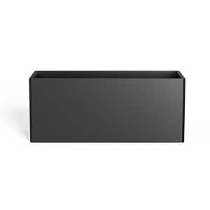 133 L Decorative Black Galvanized Steel Planter Outdoor Flower <b>Pot</b> for Home & Garden Hotel Commercial Projects American Style - Product Image 2