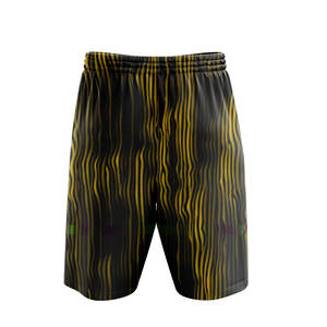 Shorts de sport respirants à taille mi-haute avec logo imprimé numériquement sur le devant, en polyester 100%, pour le basketball et les loisirs, vente en gros - Product Image 2