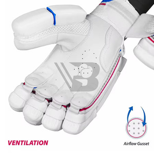 Plain High Quality Cricket Batting <b>Gloves</b> with Customizable Logo <b>PVC</b>/Leather/PC Material Comfortable Fit for All Seasons - Product Image 5