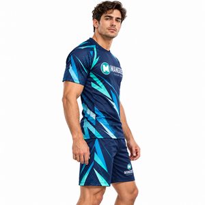 Ensemble d'uniformes de football personnalisés, maillot et short respirants, tenue d'équipe, vêtements de sport par sublimation, kit d'entraînement et de match, vêtements en gros - Product Image 2