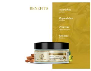 Crème nourrissante pour le visage à la santal et à l'olive ayurvédique KHADI NATURAL 50g - Product Image 3