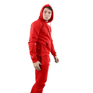 Men's Modern Casual Hooded Solid Printed Polyester/Cotton Breathable Eco-Friendly Tracksuit Personalized Branding for Winter - Product Image 2