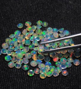 Opale Welo Ronde Facettée, Pierre Précieuse Naturelle d'Éthiopie, Opale Welo en Vrac, Prix de Gros - Product Image 3