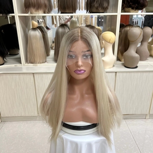 Factory Sale Chinese Virgin Human Hair Lace Front Wigs for Lace Long Length Straight <b>Highlight</b> Average <b>Cap</b> Sizes 150% Density - Product Image 1