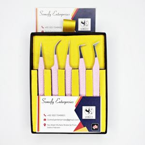 New <b>Pink</b> Stainless Steel Eyelash Tweezers Set Volume Isolation Lash Extension <b>Tool</b> with Sustainable Fiber Tip <b>Box</b> Packing - Product Image 1