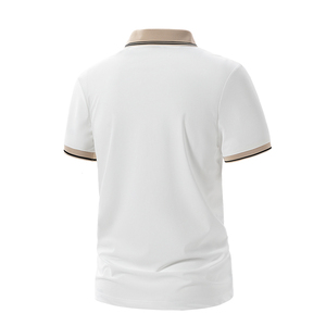 เสื้อกอล์ฟผู้ชาย ระบายอากาศ แห้งเร็ว แขนสั้น คอเสื้อตัดสี ชุดยูนิฟอร์มธุรกิจฤดูร้อน รับสกรีนโลโก้ - Product Image 2
