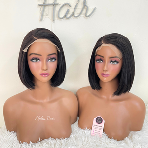 Sin derramamiento de doble trama de hueso mechones de cabello liso Super brillante suave extensiones de cabello humano vietnamita HD pelucas delanteras de encaje - Product Image 1