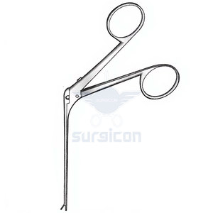 Pinzas microquirúrgicas para oído, lado izquierdo, con acabado negro, longitud del eje de 110 mm, longitud de la copa de 0.6 mm y ancho de la copa de 0.5 mm, precisión quirúrgica ORL - Product Image 4