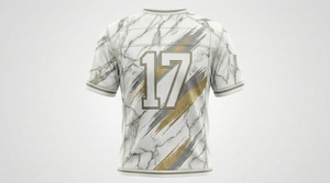 Maillot de football américain de qualité supérieure, 100% polyester, respirant, séchage rapide, manches courtes, grandes tailles, couleurs personnalisées / Vente en gros - Product Image 2