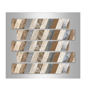 Carreaux de porcelaine effet bois de noyer chaud – Plancher en dalles mates de 9 mm d'épaisseur pour architecture contemporaine, écologique, 200x1200 mm - Product Image 5