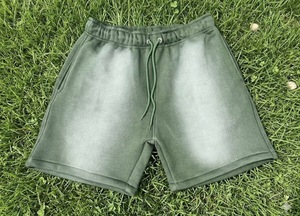 Pantalones Cortos Deportivos para Hombre, Azules, de Spandex/Poliéster, con Cordón Ajustable, Color Sólido, Transpirables, Antiarrugas, de Longitud Media - Product Image 4