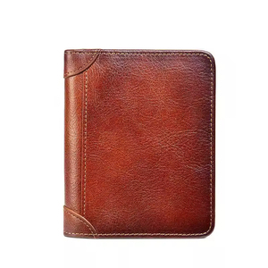 Portefeuille pour homme en cuir véritable de style classique de haute qualité avec protection pour cartes - Product Image 1