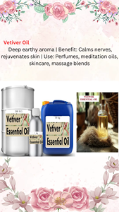 Huile Essentielle de Vétiver 100% Pure et Naturelle pour Soins de la Peau, Conditionnée en Bouteilles de 10ml et 1000ml, Vente en Gros, Qualité Export - Product Image 2