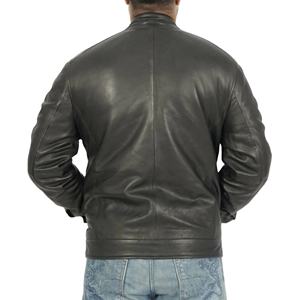 Veste d'hiver en cuir de vache de haute qualité, cuir véritable, vestes en cuir pour hommes sur mesure, avec logo personnalisé sur le devant, taille personnalisée - Product Image 2