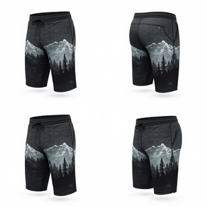 Pantalones Cortos Deportivos con Estampado Gráfico de la Naturaleza para Hombre, Ropa Deportiva Informal para Actividades al Aire Libre, Más Vendidos - Product Image 2