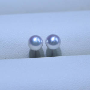 ต่างหูเงินแท้ S925 ประดับมุกน้ำจืดสีม่วงอ่อน ขนาด 9-10 มม. ดีไซน์เรียบหรู ตำหนิเล็กน้อย - Product Image 3