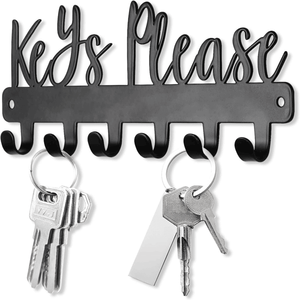 CIFbuy Sleek Modern Black Iron Single <b>Hook</b> <b>Wall</b> <b>Key</b> Organizer for Entryway Office Home-TikTok for Temu Pick Service - Product Image 1