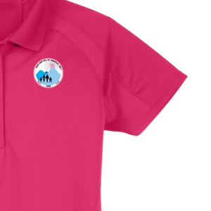Polo en maille rose vif pour femme, anti-humidité, avec broderie, manches courtes, col, vêtement de performance sportive pour le golf - Product Image 6