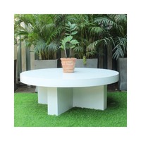 Ensemble de table à manger moderne pour jardin d'hôtel, en fibre de béton, imperméable, léger, durable, extensible et facile à assembler