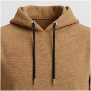 Conjunto Deportivo para Hombre, Color Camel, Manga Larga, con Capucha, Color Sólido, Transpirable, Corte Regular, para Otoño - Product Image 4
