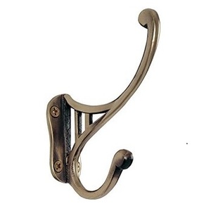 Metal Brass Coat Hook Wall Mounting <b>Towel</b> Durable Solid Brass Metal Double Hanging Coat Hook - Product Image 4