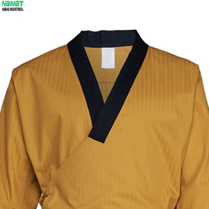 Uniforme de Taekwondo Poomsae Jaune de Haute Qualité, Respirant, pour l'Entraînement aux Arts Martiaux, Dobok Durable en Coton, Combinaison de Sparring avec Ceinture Noire - Product Image 4