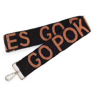 สายกระเป๋าถือทรงสี่เหลี่ยมประดับลูกปัดทำมือ งานปักลายมาร์ดิกราส์สีม่วงแบบกำหนดเอง งานปักมือสไตล์สปอร์ต - Product Image 4