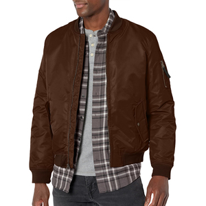 Hot Sale Winter Warm Men's Bomber <b>Canvas</b> Jacket Solid Zipper Stand Collar Low MOQ 2026 Latest Model - Product Image 4
