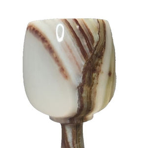 Verres à vin courts en onyx vert ombré moderne, grandes dalles de marbre, gobelets haut de gamme pour la cuisine et la vente en gros, faible MOQ, les plus vendus - Product Image 3