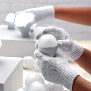 Msi ถุงมือนิรภัยป้องกันการสั่นสะเทือนป้องกันไฟฟ้าสถิตย์, ถุงมือทำงานสีขาว - Product Image 1