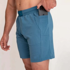 Pantalones Cortos Bermuda para Hombre, Color Sólido, Poliéster/Algodón, Cintura Elástica, Estilo Casual Ecológico, Talle Medio, Tejido Transpirable - Product Image 3