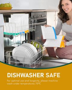 ถุงแกลลอนแบบตั้งได้ ปลอดภัยสำหรับเครื่องล้างจาน ป้องกันการรั่วซึม ใช้ซ้ำได้ ถุงแช่แข็งขนาดใหญ่ ใช้ซ้ำได้ ปราศจากพลาสติก BPA - Product Image 4