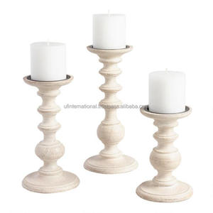 Candelabro decorativo de madera natural hecho a mano, pieza de la mejor calidad, a la venta - Product Image 2