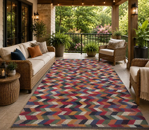 Handmade Modern Tribal Carpet Colorful Wool Jute Area <b>Rug</b> Indian Dhurrie Decor Geometric <b>Boho</b> Kilim Farmhouse Living Room - Product Image 6