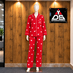 Women's Full Length Sleeping <b>Suit</b> <b>Pajama</b> Set Long Sleeve Cotton Sleepwear Cozy Winter Wear Casual Sleepwear - Product Image 1