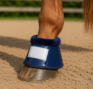 Premium Horse Bell Boots Heavy Duty Faux Leather <b>Fur</b> Padded Protective Hoof Guards Shock Absorbing Equine Gear - Product Image 2