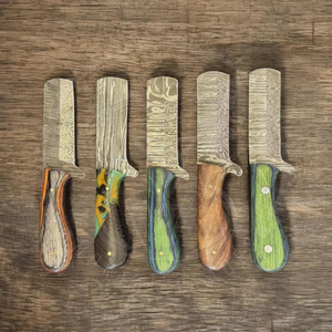 Cuchillos de caza hechos a mano de acero de Damasco de 6 pulgadas con fundas de cuero, lote al por mayor de 20 cuchillos - Product Image 2