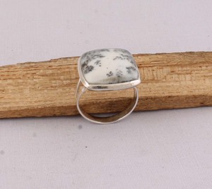 Natural Dendritic <b>Opal</b> <b>Ring</b> 925 Sterling <b>Silver</b> One-of-a-Kind Landscape Gemstone <b>Ring</b> Handmade Artisan Jewelry Wholesale - Product Image 5
