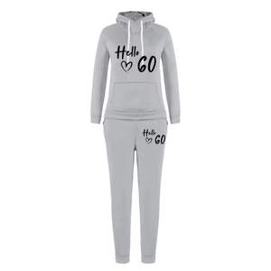 Ensemble de survêtement deux pièces vintage à carreaux pour femme, respirant, avec sweat à capuche et pantalon de jogging, écologique - Product Image 6