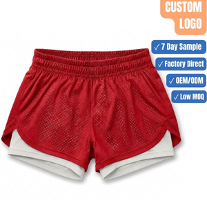 Women's Casual Mesh Shorts Elastic Waist Summer Shorts - Product Image 1