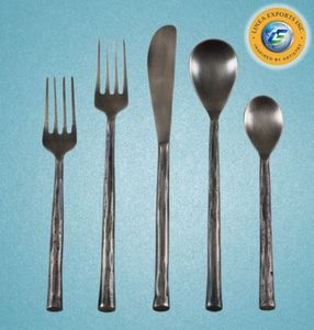 Ensemble de couverts de luxe en acier inoxydable plaqué or PVD, durable, compatible lave-vaisselle, cadeaux d'affaires avec finition acier poli miroir - Product Image 6