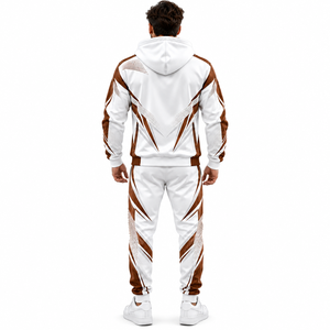 High Quality Custom Sublimation <b>Tracksuit</b> Set for Men Personalized Sports Training Jacket and Pants Full Print Team Uniform Set - Product Image 4