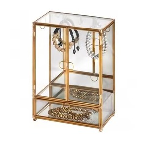 Trendy Metal Jewelry Storage <b>Box</b> Organizer Case for Rings <b>Earrings</b> Necklace Accessories for Home Decor Use - Product Image 2