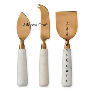 High Demanded <b>Cheese</b> <b>Knife</b> <b>Set</b> With MOP Inlay Handle Modern <b>Cheese</b> <b>Knife</b> <b>Set</b> With Gold Plated Blades And Mother Of Pearl Handles - Product Image 2