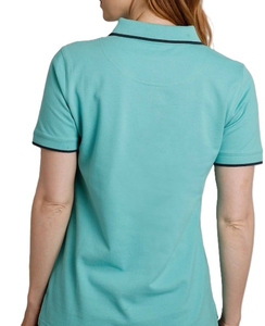 เสื้อโปโลแขนสั้นคอปกใหม่สำหรับผู้หญิง ขายดี ผ้าฝ้ายผสมโพลีเอสเตอร์ เสื้อโปโลลำลองระบายอากาศสำหรับผู้หญิง - Product Image 4