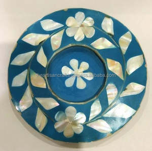 ชุดที่รองแก้วลายมุกทำมือมีสี่ชิ้นสำหรับตกแต่งบ้านและตกแต่งโต๊ะ - Product Image 4