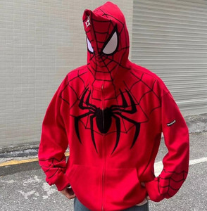 Sudadera con Capucha de Spiderman Rosa Unisex, Estampado Frontal Bordado, Ropa Casual de Otoño, Corte Regular, Tejido de Poliéster de Secado Rápido - Product Image 5