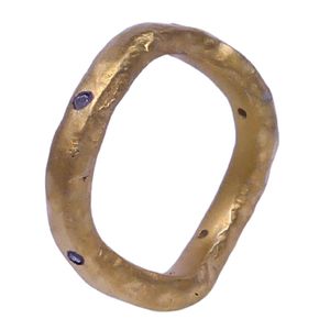 Wedding Wear 925 Sterling Silver Gold Plated Jewelry Diamond Gemstone Women Wear <b>Spinner</b> <b>Ring</b> - Product Image 2