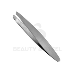Compact <b>Lime</b> Green Slant Tip Facial Hair Tweezers with Durable High-Visibility Finish and Calibrated Tension - Product Image 3